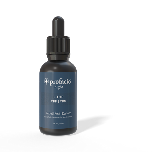 Profacio Night Tincture – L-THP + CBD + CBN for Rest, Calm & Recovery | Patent Pending